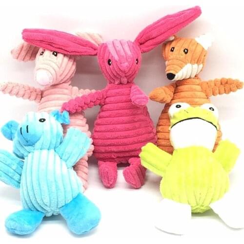 5Pc Plush Toy Dog Toys Bite Resistant Cleaning Teeth Dog Chew Puppy Toys Cartoon 5 Styles Animal Pet Toys For Dogs