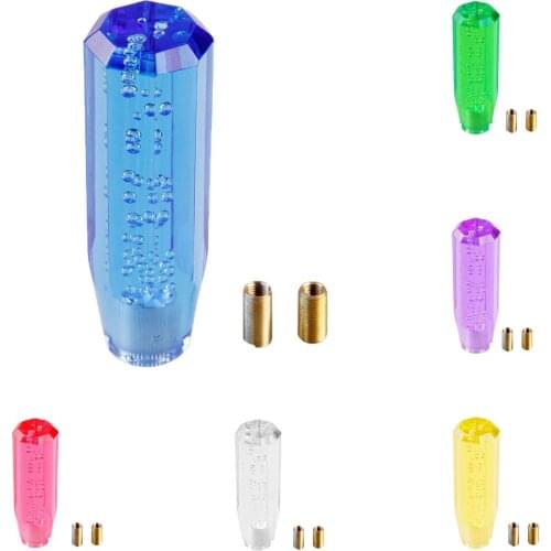 6'' Transparent Gear Shift Knob Crystal Bubble Manual Shifter Flashing Mysterious Shifter