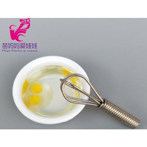 Mini Whipper Hand Mixer for Doll House Accessories Diy Bread Icecream Baking Set for Ob11 1/8 1/12 Bjd Doll