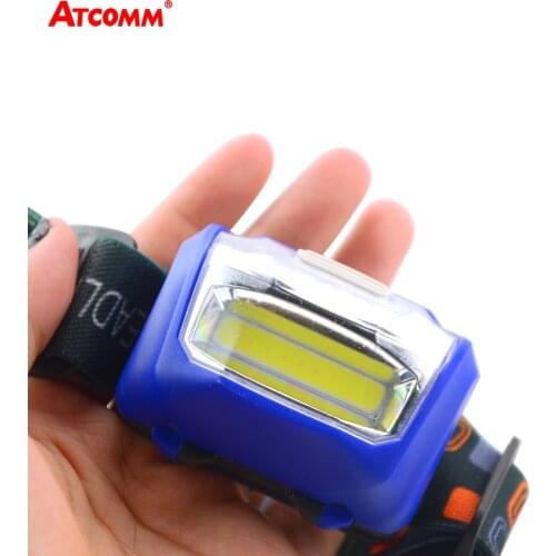 CREE COB LED Headlamp 3W Waterproof 500 Lumen 3 Modes AAA Battery LED Headlight Outdoor Hiking Camping Cycling Lighting