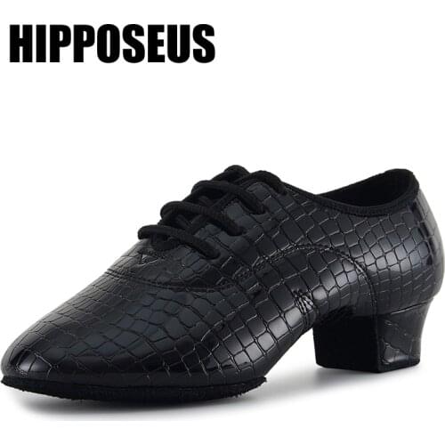 Hipposeus Latin Dance Shoes for Unisex Men Women Girls Ballroom Modern Tango Jazz Dancing Performance Shoes Boy Salsa Wholesale