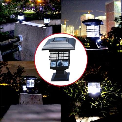 Outdoor Courtyard Solar Light LED Outdoor Waterproof Column Head Lamp Garden Decoration Safety And Energy Saving Solar Wall Lamp