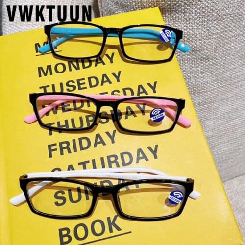 VWKTUUN TR Glasses Frame Boys Girls Blue Light Blocking Glasses Rectangle Eye Glasses Frame Child Reading Computer Glasses