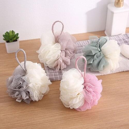 1pc Soft Shower Mesh Foaming Sponge Body Skin Cleaner Bath Bubble Ball Exfoliating Scrubber Back Brush Bathroom Accessorie
