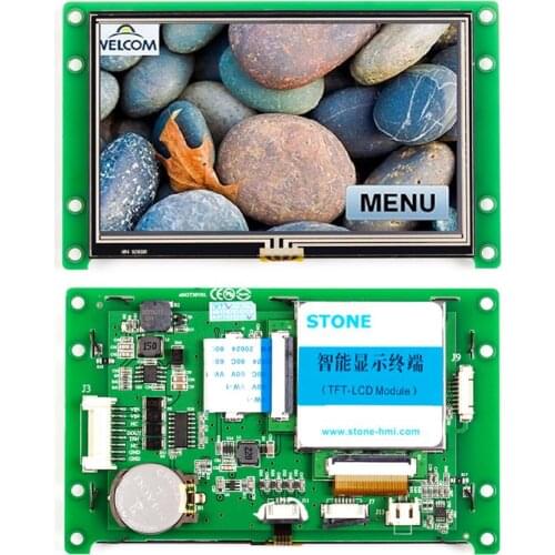 4.3 inch LCD Display Touch Panel + Controller + Serial Interface for Smart Home Systems 100PCS