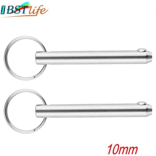 2PCS 10mm Stainless Steel 316 Marine Grade Quick Release Ball Pin for Boat Bimini Top Deck Hinge Marine Boat Accessories