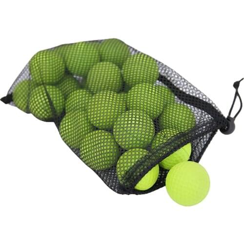 24pcs Golf Practice Balls Green Sponge Elastic Training Golf Balls