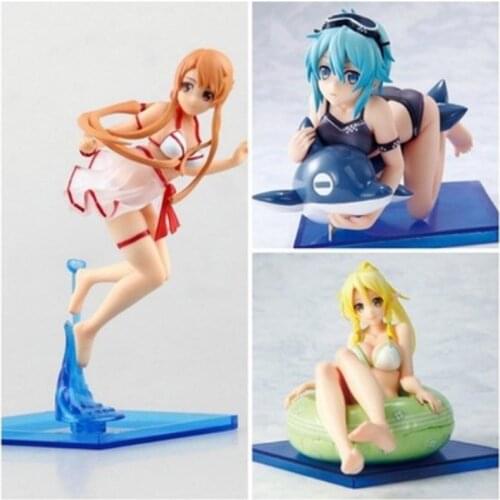 8.5-17CM Sword Art Online anime figure Asada Shino Kirigaya Suguha Yuuki Asuna PVC action figure collection model toys gifts