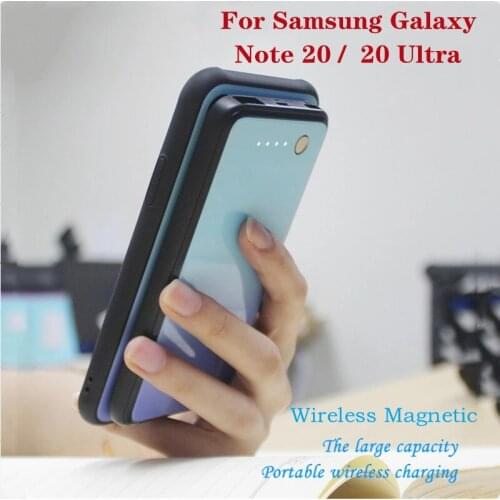 Battery Charger Cases For Samsung Galaxy Note 20 Ultra 5G Wireless Magnetic Power Bank Charging Cover For Note 20 Battery Case