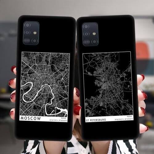 Moscow City Travel Map Silicone Soft Case For Samsung A52 A72 A51 A71 A50 A70 A02 A12 A42 A32 A31 A21S A41 A20 A30 A40 A11 Cover