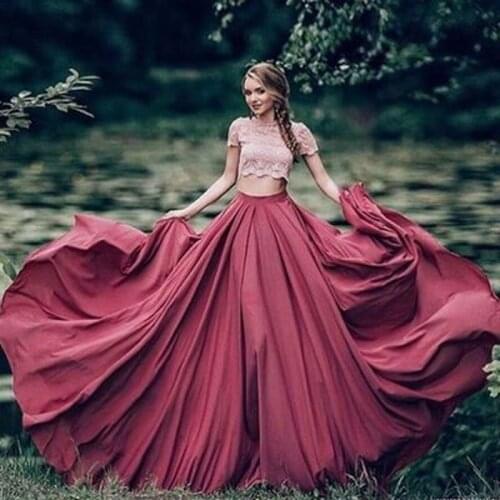 Retro Style Long Maxi Skirt Custom Made Zipper Waistline A Line Floor Length Chiffon Skirt Pleated Skirts Women