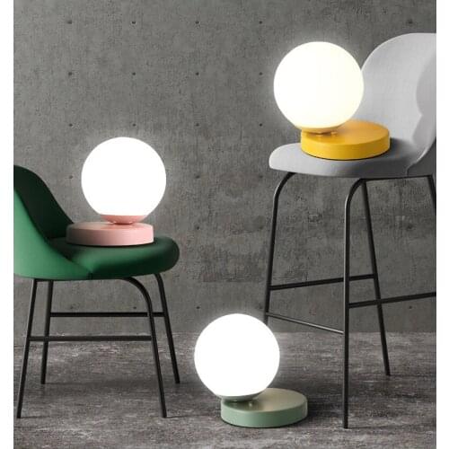 Europe led color glass glass ball turkish lamp lampada comodino dining room living room for bedroom bed lamp abajur de mesa
