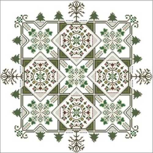 Winters Garden pattern Counted Cross Stitch 11CT 14CT 18CT DIY Wholesale Chinese Cross Stitch Kits Embroidery Needlework Sets
