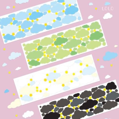 Korean Creative Kawaii Sky Cloud Stickers DIY Scrapbooking Diary Notebook Stationery Decorative Stickers