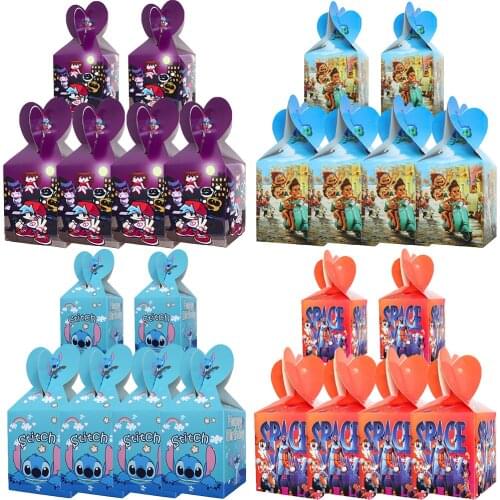 Frozen Theme 6pcs/lot Candy Box Kids Birthday Party Decoration Supplies Princess Anna Elsa Disposable Christmas Gift Box Supply
