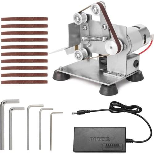 Belt Sander Mini Grinding Sander Mini Belt Sander Grinder Sand-belt Machine Small DIY Polishing Machine Cutter Edges Sharpener