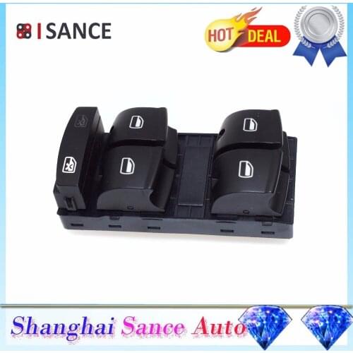 ISANCE Left Front Electric Master Power Window Switch 4F0 959 851 4FD959851 4FO959851 For Audi A6 C6 2006 2007 AD102