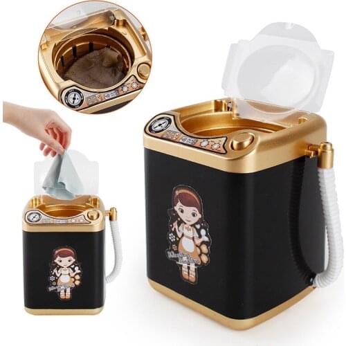 Multifunction Gold Blender Washing Machine Kids Washing Machine Toy Beauty Sponge Brushes Makeup Brush Cleaning Electric Washer