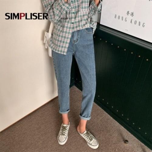 Soft Jeans Women Denim Blue Black Womans Jeans Trousers Plus Size Mom Jeans Pant 2020 Ladies Harem Pants High Waisted Boufriend