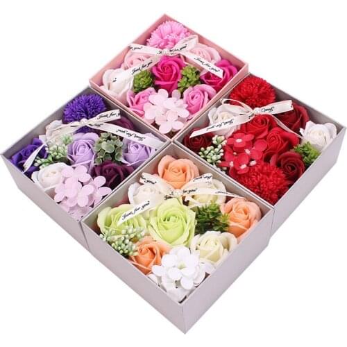 Cheap Soap Rose Head Beauty Wedding Valentines Day Gift Wedding Bouquet Home Decoration DIY Rose Accessories Birthday Gift