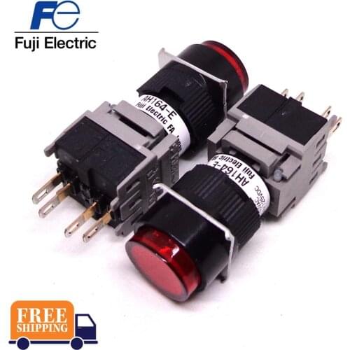 Fe fuji Push Button Switch AH164-E AH165-E E5 (W/R/Y/G) 11 22 White Red Yellow Green 24V LED 1NO 1NC 2NO 2NC Brand new original