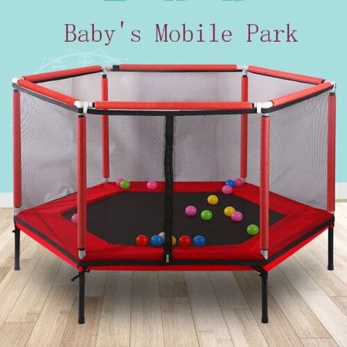 New Children Trampoline Parent-child Interactive Game Trampoline With Safety Net Children Indoor Playground Babys Mobile Park