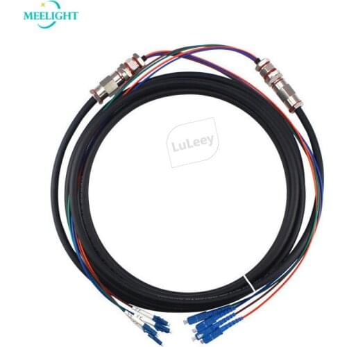 Base Station Optical Cable 4 Core 10 M SC/UPC-LC/UPC Single Mode Waterproof Pigtail Cable