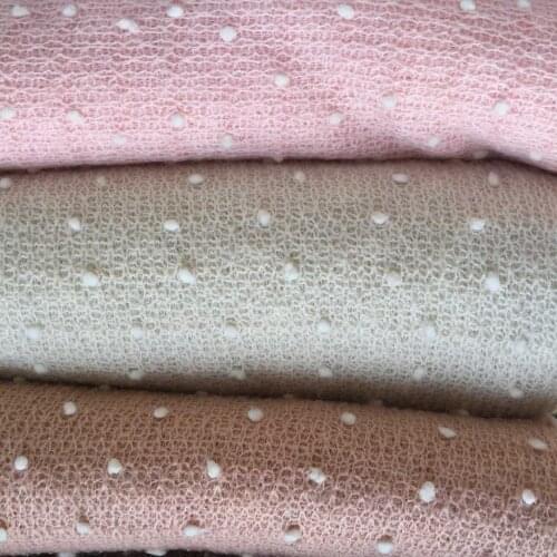 Wholesale White Dot Knit Fabrics soft stretch textrued sweater Patchwork Baby kids Pets Clothes Knit Fabrics