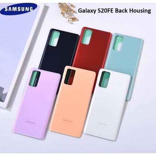 Original Plastic Back Battery Housing Cover Replace For Samsung Galaxy S20fe Fan Edition S20 Lite Repair Rear Door Panel Case