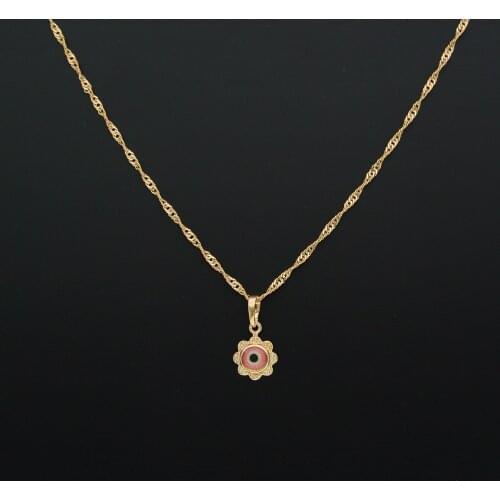 Devils Eye Pendant Necklace Women Halloween Gold Evil Charm Jewelry Making Collier Femme Collar Aojo Ciondoli Donna Kolye N0205