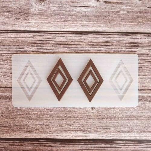 Hollow diamond Shape Chocolate Stencil Mold Cake Decorating Silicone Mold Transfer Sheet Baking Chablon DIY Chocolate Dessert Ga