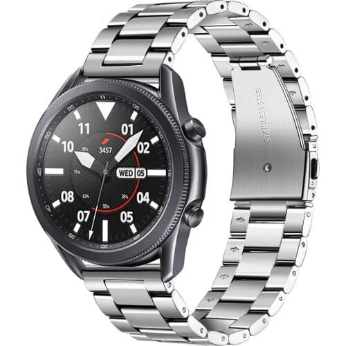 For Samsung Galaxy Watch 3 Band 45mm 41mm Stainless Steel Metal Strap for Galaxy Watch 46mm/Active2 40mm 44mm Bracelet 20mm 22mm