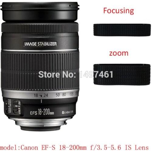 Lens Zoom and focus Rubber Ring /Rubber Grip Repair Succedaneum For Canon EF-S 18-200mm f/3.5-5.6 IS lens