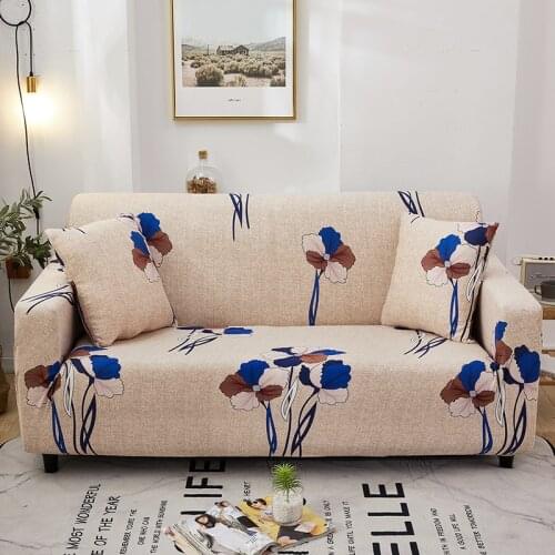 S-emiga floral printed sofa covers for living room elastic stretch slipcover sectional corner sofa covers 1/2/3/4-seater