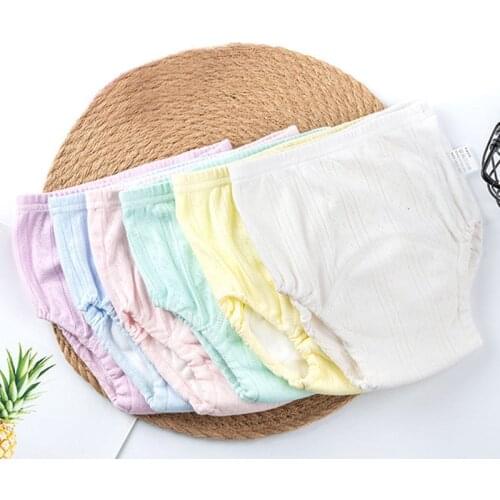1Pcs Mesh Breathable Baby Diaper Briefs Pure Color Elastic Reusable Infant Training Briefs Diaper Pants Baby Care