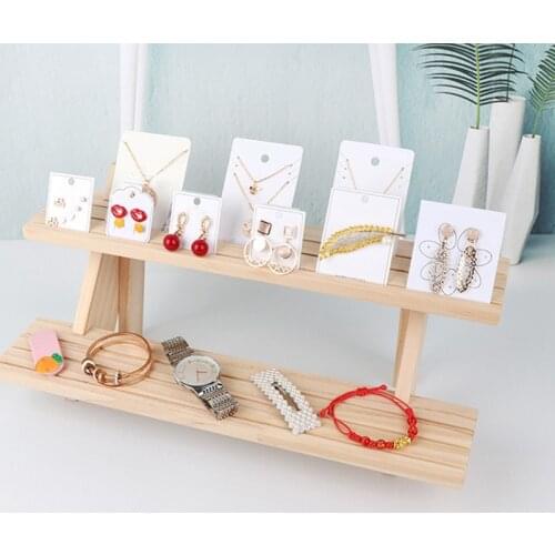 Log Ring Display Rack Multi-Layer Earring Earring Display Rack Jewelry Rack Detachable Earring Card Jewelry Rack