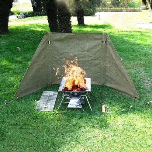 Wind Shield Windproof Screen Fireproof Curtain Screen Windbreak for Camping Backpacking Cooking Picnic BBQ