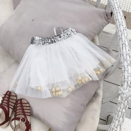 Toddler Girls Skirts Fashion Mesh Colored Balls Tutu Skirt for Girl 2 3 4 5 6 Y Kids Skirts Summer Birthday Gift Ball Gown Skirt