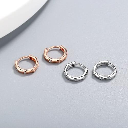 925 Sterling Silver Round Circel Hoop Earrings Trendy Accessory For Women Silver Color Jewelry Party Gift Wholesale S-E986