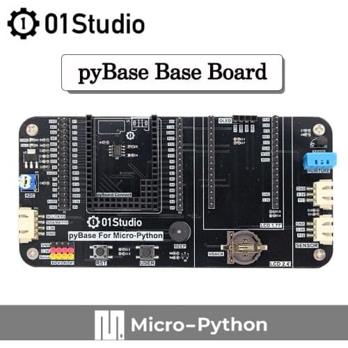 01Studio pyBase Micropython Base Board Development Embedded Compatible with pyBoard STM32 ESP32 K210 OpenMV