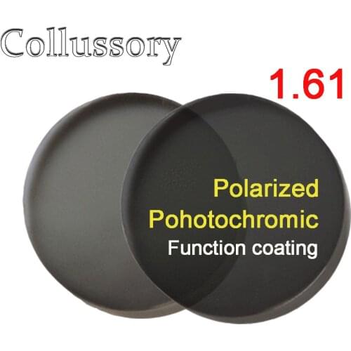 1.61 Index Photochromic Polarized Optical Prescription Driving Sunglasses Lenses Gray Yellow Night Vision Top Quality Anti Glare