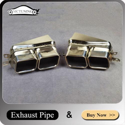 1 Pair 304 Stainless Steel Exhaust Pipe 2008-2015 For BMW 7 Series F01 F02 F30 F40 Upgrade 760 Car Accessories Muffler Tip