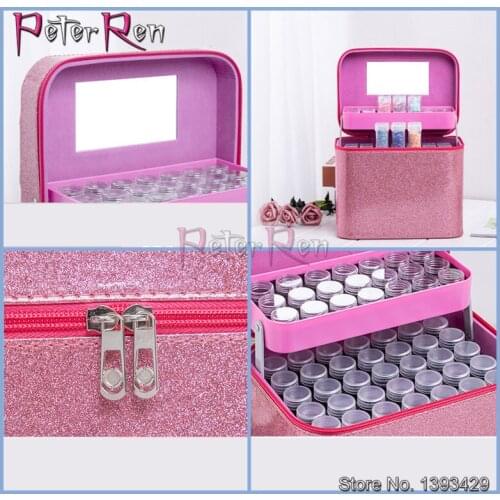 126 Bottles Box Diamond Painting Tool Container Storage Box Diamond Craft Embroidery Accessories Tools Mosaic Bead Organizer Bag