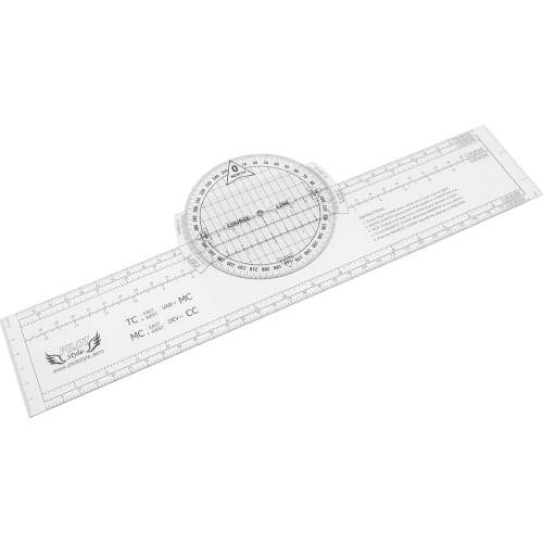13.2 x 2.4inch Flight Navigation Plotter, Nautical Distance Ruler