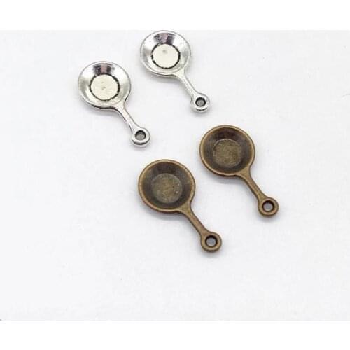 High quality wholesale metal 30 pcs cute tiny pot pan charms fit DIY handmade necklace earring bracelet charms Jewelry Making