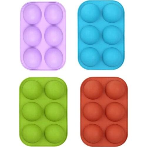 4Packs Medium Semi Sphere Mold Baking Mold Half Sphere Silicone Soap Molds For Making Chocolate, Cake, Jelly