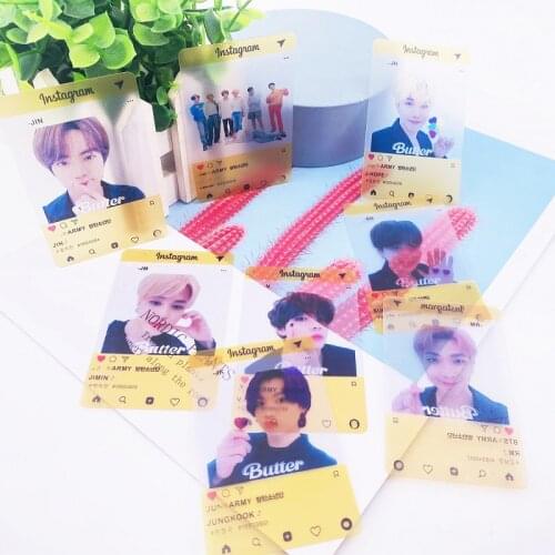 KPOP Bangtan Boys Butter Album Collection Matte Card Photocard Transparent Photo Cards Homemade Collection Fans 8pc