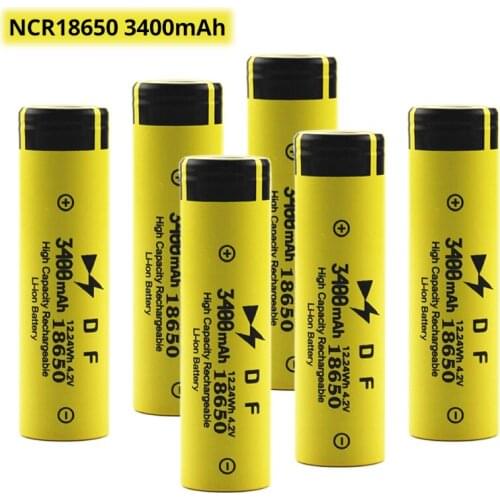 18650 Battery NCR18650B 3.7V 3400mAh Lithium Rechargeable Battery for Power Bank Flashlight Headlight 18650 Li-ion Batteries NEW