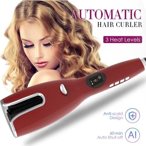 LCD Full Automatic Hair Curler Curling Iron Air Curler Air Rotating Portable Air Spin N Wand Curl 1 Inch Hair Curler