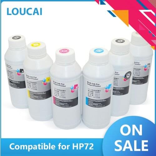 Dye ink for HP72 compatible for HP T610 T620 T770 T790 T795 T1100 T1100S T1100mfp T1120ps T1 120hd T1120sd T1200hd T1300